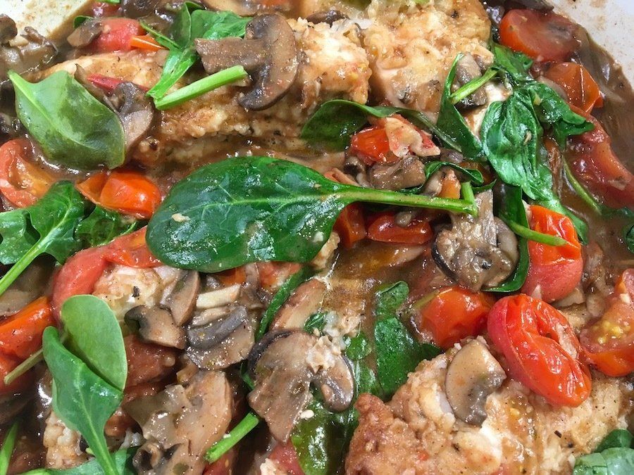 Italian Skillet Chicken with Tomatoes and Mushrooms